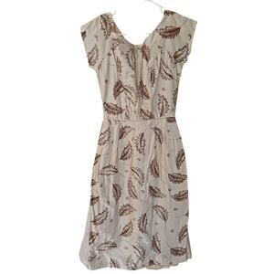 Vintage Sylvia Ann Womens Medium Satin Feather Pleated Dress Rare Metal Zipper